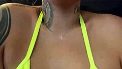 training in tiny bikini at copacabana gym got me so wet and horny, nearly kicked out