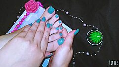 the beautiful teen experiences an intense foot massage leading to orgasm in homemade fetish session