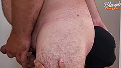 hard blowjob from wife in deep throat training session with rimming and cumshot on face full scene