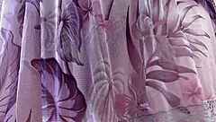 hairy mature woman strolls in a see-through dress, teasing with flashes of her body in public spots