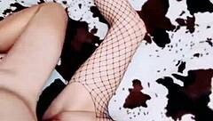 Mature skinny woman tells muscular man, we're filming our amateur porno together now.