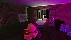 The redhead with a great body explores Roblox in a casual adventure