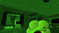 The redhead with a great body explores Roblox in a casual adventure