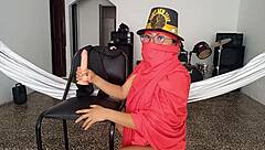 I dressed up as a submissive Indian and masturbated my tight slut pussy.