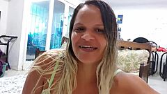 The Latina performs a lively routine on webcam, showcasing her energetic style