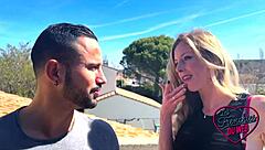 That blonde Aurbeaureal with big tits really loves riding cock