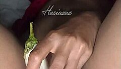 hey, wanna see me slide this vegetable in deep while fingering for that spicy creampie rush?