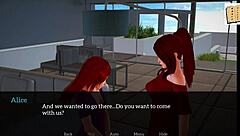 Why does this blonde ride that massive cock in erotic cowgirl while redhead watches the homemade game?