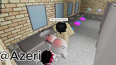 hey, i hook up with my friend in a public bathroom for some quick outdoor action with that big cock vibe 🚽🍆