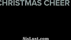 Oh man, it's Christmas and I'm in a hot threesome with my stepsisters riding my big cock!