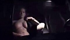 Busty Milf Fingering Her Pussy Solo In The Car Outdoor Public Setting.