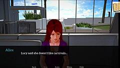 Why does this blonde ride that massive cock in erotic cowgirl while redhead watches the homemade game?