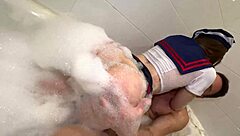 Step into this steamy bathroom scene with a dirty stepbrother ready to explore every forbidden desire.