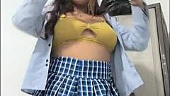 As a student without classes today, I felt increasingly aroused, anticipating my boyfriend's arrival for an intimate evening together.