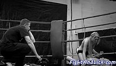 Hey, watch this petite Euro babe wrestling and catfighting with a busty lesbian in a close-up amateur fight