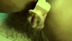 novinha bronzeada pulls bikini aside demanding hot cumshot after intense shaved pussy massage and masturbation