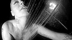 I feel so aroused watching brunette babe Jezebelle as she sensually masturbates her big tits and pussy in the steamy shower.