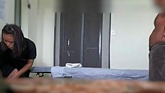 Massage girl hesitated but I convinced her for happy ending.