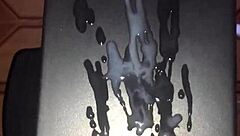 why does this big white cock explode with cum?