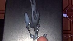 why does this big white cock explode with cum?