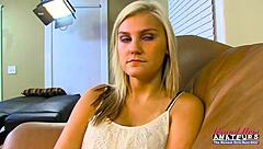 blonde babes bailey and olyssia lick pussies then ride cock in hot double action