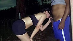 Night run ends in outdoor sex in the park