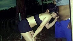 Night run ends in outdoor sex in the park