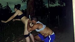 Night run ends in outdoor sex in the park