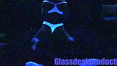 scarlett johnson hints at rough creampie in blacklight fetish solo with virgin tears