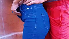 Bold anal pounding for sexy maid in outdoor backyard session