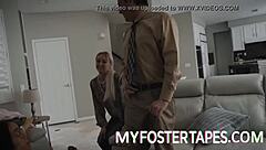 asian foster candidate aria skye gets excited for adoption by misha mynx and her husband. they share an intimate sex tape moment on myfostertapes com.