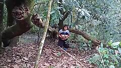 Look, the guy paid to see my big pussy in the ecological park so I went into the bushes and flashed it for him