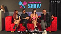 Big tits Mexican slut fulfills fan fantasy in public!