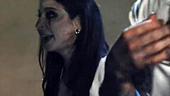 I'm so drawn to this hot foursome sex happening right at the graveyard with American babes and milfs.