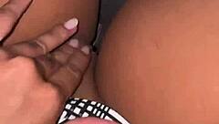 paguei BOQUETE no uber on the beach with big ass latina flashing her tits.