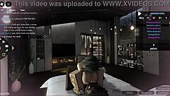 White bitch takes on big black cock in Roblox condo scene