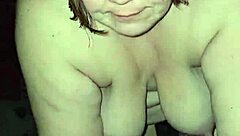 the grandmother offered a blowjob in a casual encounter, focusing on the milf's ass during the moment