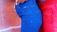 Bold anal pounding for sexy maid in outdoor backyard session