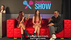 Big tits Mexican slut fulfills fan fantasy in public!