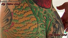 hey, check out this blackwidowxxx promo showing off full body tattoos in detail