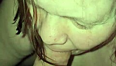 the grandmother offered a blowjob in a casual encounter, focusing on the milf's ass during the moment