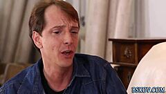 hey, that pornstar is totally devouring this teen's pussy with some intense oral action