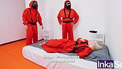 Brazilian Lola Gets Anally Fucked in Squid Game Parody!