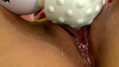 Busty asian with shaved body feels intense passion as her hairless form gets explored in japanese style