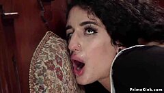 two slaves are anally riding this huge dick y'know in rough bondage