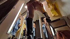 hot blonde without panties, try on haul see-through clothes... hidden camera in dressing room catches upskirt tits and wet pussy