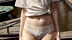 Look at these cute Dutch lingerie models strolling barefoot along the scenic Amsterdam canals