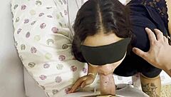 I sucked my stepbrother's huge cock until massive cumshot filled my mouth!