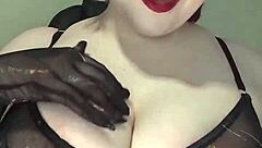 suggestive riding crop teasing ass and tits