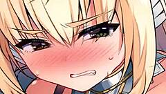 Leona explores wild hentai scenes in her game world